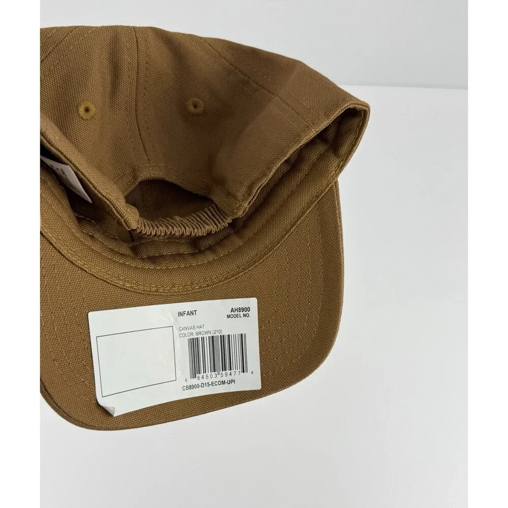 NEW Carhartt Infant Brown Canvas Cotton Logo Stretch Baseball Cap Hat AH8900